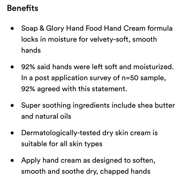$3❤️‍🔥 Soap & Glory Hand Food Hydrating Hand Cream Travel Size ✋🧴 NEW - Picture 5 of 5